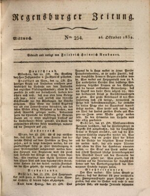 Regensburger Zeitung Mittwoch 24. Oktober 1832