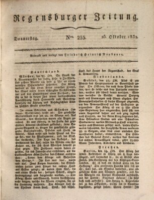 Regensburger Zeitung Donnerstag 25. Oktober 1832