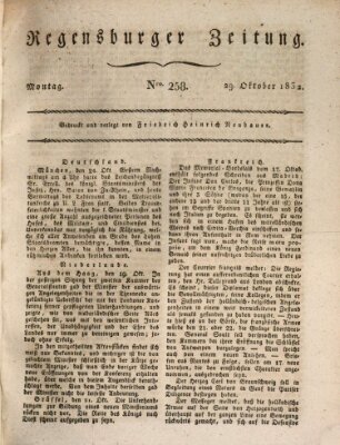 Regensburger Zeitung Montag 29. Oktober 1832