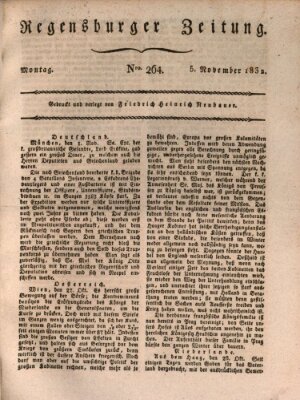 Regensburger Zeitung Montag 5. November 1832