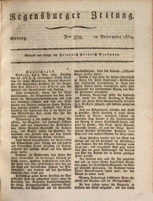 Regensburger Zeitung Montag 12. November 1832