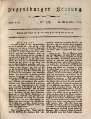 Regensburger Zeitung Mittwoch 21. November 1832