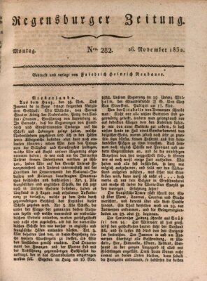 Regensburger Zeitung Montag 26. November 1832