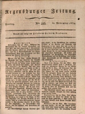 Regensburger Zeitung Freitag 30. November 1832