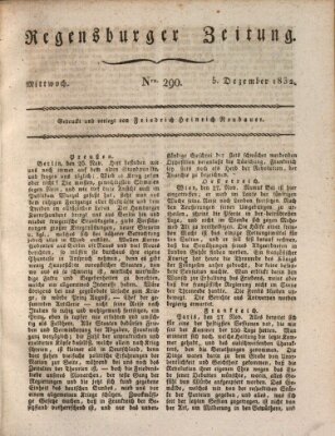 Regensburger Zeitung Mittwoch 5. Dezember 1832