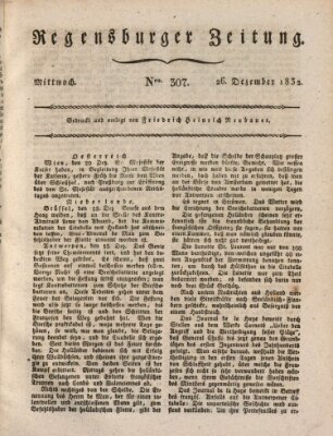 Regensburger Zeitung Mittwoch 26. Dezember 1832