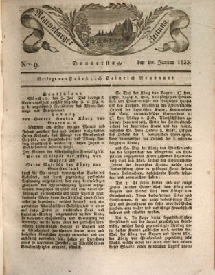 Regensburger Zeitung Donnerstag 10. Januar 1833