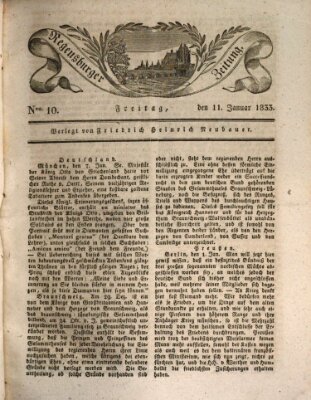 Regensburger Zeitung Freitag 11. Januar 1833