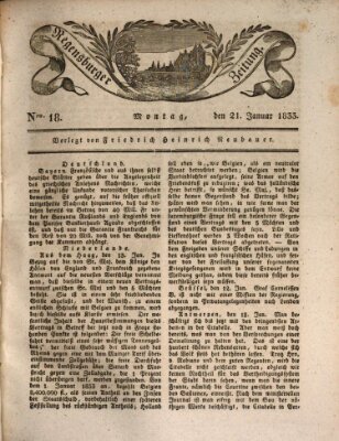 Regensburger Zeitung Montag 21. Januar 1833