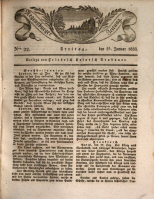 Regensburger Zeitung Freitag 25. Januar 1833