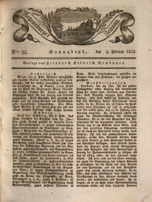 Regensburger Zeitung Samstag 9. Februar 1833