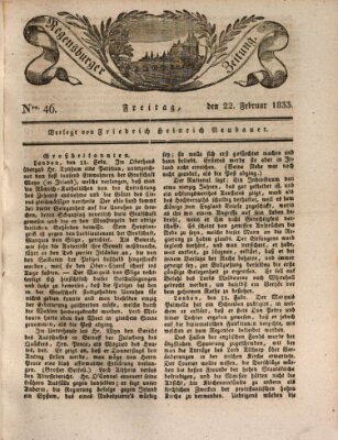 Regensburger Zeitung Freitag 22. Februar 1833