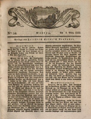 Regensburger Zeitung Montag 4. März 1833