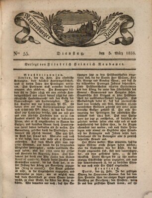 Regensburger Zeitung Dienstag 5. März 1833