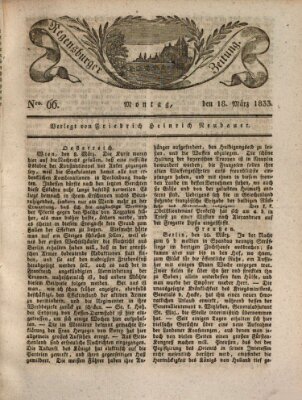 Regensburger Zeitung Montag 18. März 1833