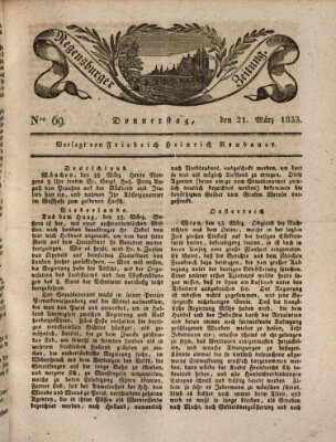 Regensburger Zeitung Donnerstag 21. März 1833