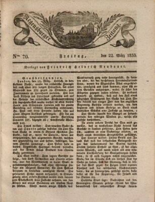 Regensburger Zeitung Freitag 22. März 1833