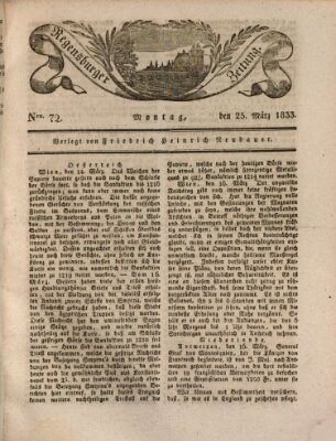 Regensburger Zeitung Montag 25. März 1833