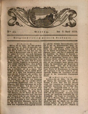 Regensburger Zeitung Montag 8. April 1833