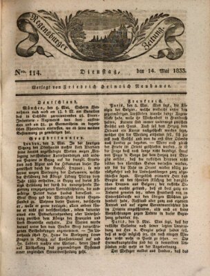 Regensburger Zeitung Dienstag 14. Mai 1833