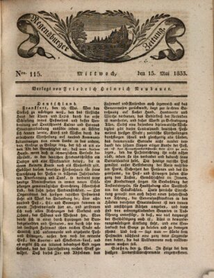 Regensburger Zeitung Mittwoch 15. Mai 1833