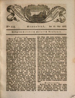 Regensburger Zeitung Samstag 18. Mai 1833