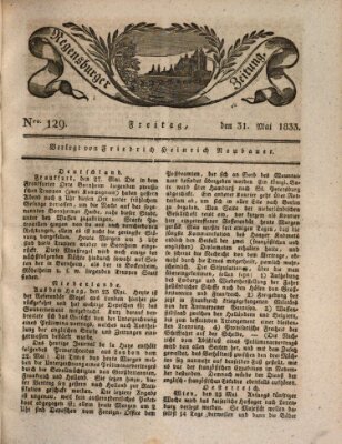 Regensburger Zeitung Freitag 31. Mai 1833