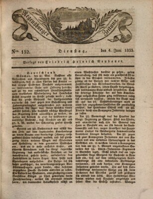 Regensburger Zeitung Dienstag 4. Juni 1833