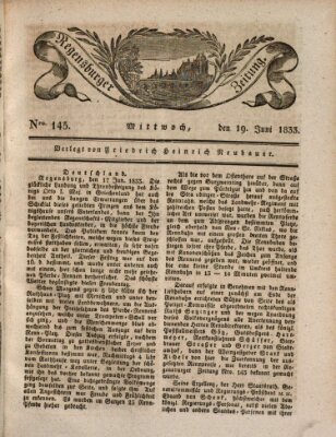 Regensburger Zeitung Mittwoch 19. Juni 1833