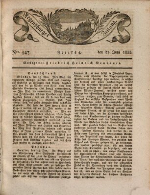 Regensburger Zeitung Freitag 21. Juni 1833