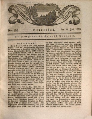 Regensburger Zeitung Donnerstag 11. Juli 1833