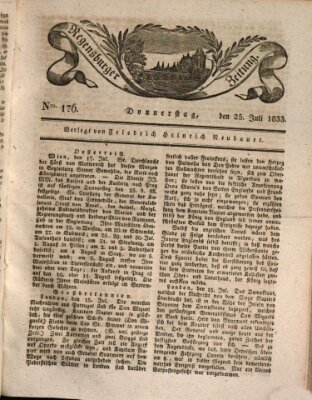 Regensburger Zeitung Donnerstag 25. Juli 1833