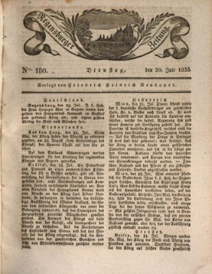 Regensburger Zeitung Dienstag 30. Juli 1833