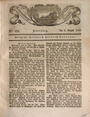 Regensburger Zeitung Freitag 2. August 1833