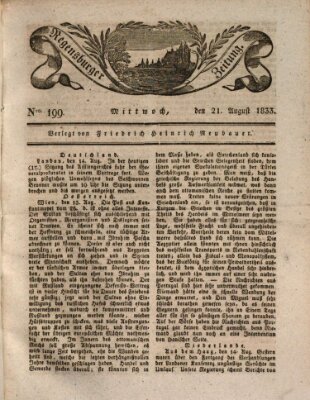 Regensburger Zeitung Mittwoch 21. August 1833