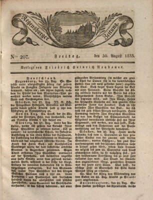 Regensburger Zeitung Freitag 30. August 1833