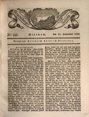 Regensburger Zeitung Mittwoch 18. September 1833