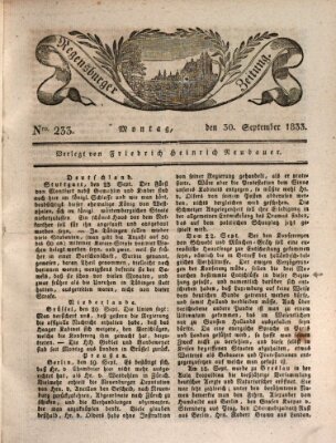 Regensburger Zeitung Montag 30. September 1833