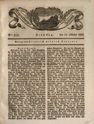 Regensburger Zeitung Dienstag 22. Oktober 1833