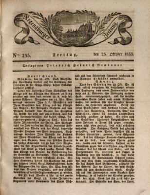 Regensburger Zeitung Freitag 25. Oktober 1833