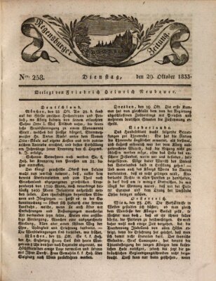 Regensburger Zeitung Dienstag 29. Oktober 1833