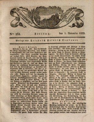 Regensburger Zeitung Freitag 1. November 1833