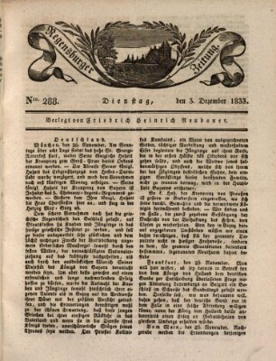 Regensburger Zeitung Dienstag 3. Dezember 1833