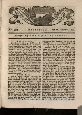 Regensburger Zeitung Donnerstag 19. Dezember 1833