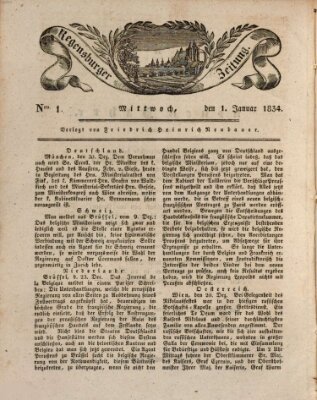 Regensburger Zeitung Mittwoch 1. Januar 1834