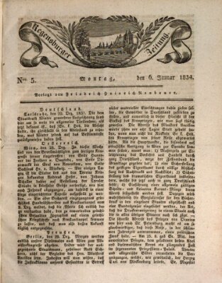 Regensburger Zeitung Montag 6. Januar 1834