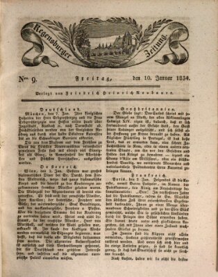 Regensburger Zeitung Freitag 10. Januar 1834