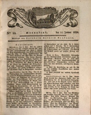 Regensburger Zeitung Samstag 11. Januar 1834