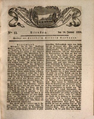 Regensburger Zeitung Dienstag 14. Januar 1834