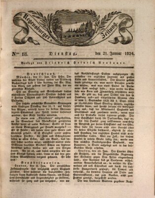 Regensburger Zeitung Dienstag 21. Januar 1834